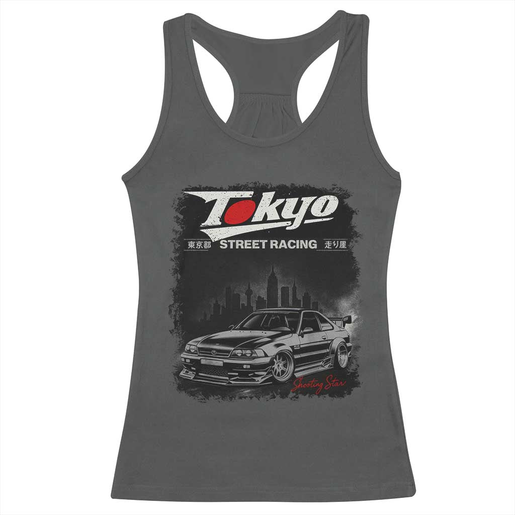 Retro JDM Drift Car Racerback Tank Top Japanese Tokyo Japan Drifting Race Car - Wonder Print Shop