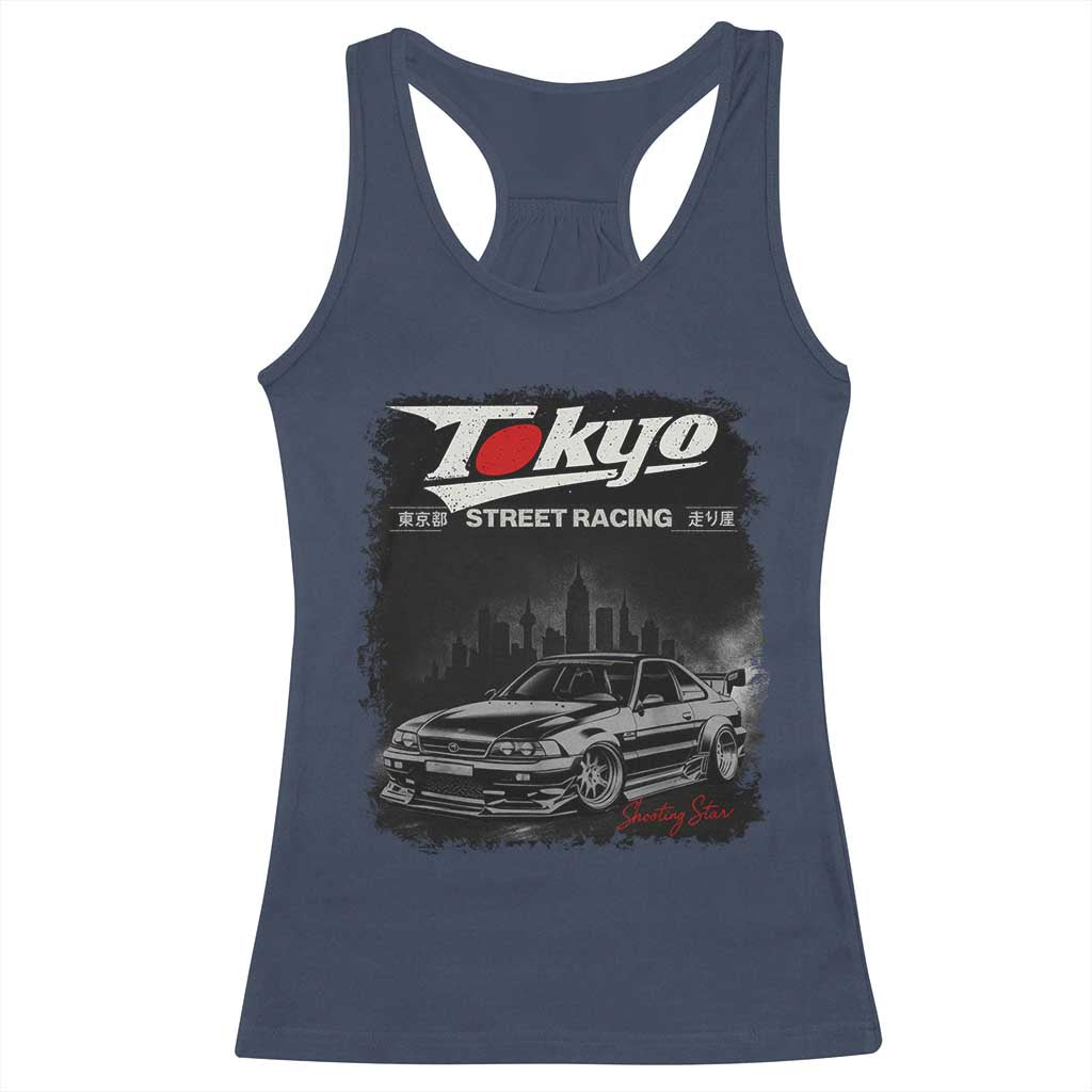 Retro JDM Drift Car Racerback Tank Top Japanese Tokyo Japan Drifting Race Car - Wonder Print Shop