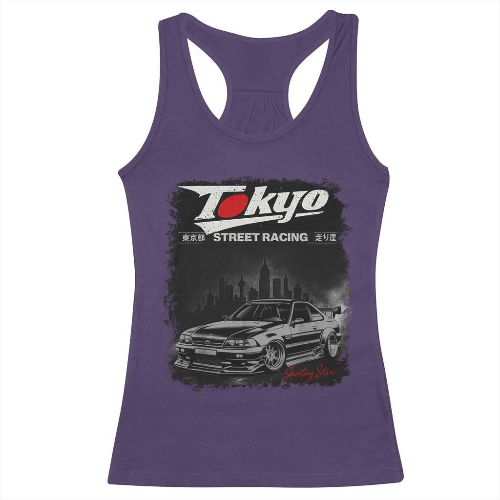Retro JDM Drift Car Racerback Tank Top Japanese Tokyo Japan Drifting Race Car - Wonder Print Shop