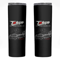 Retro JDM Drift Car Skinny Tumbler Japanese Tokyo Japan Drifting Race Car - Wonder Print Shop