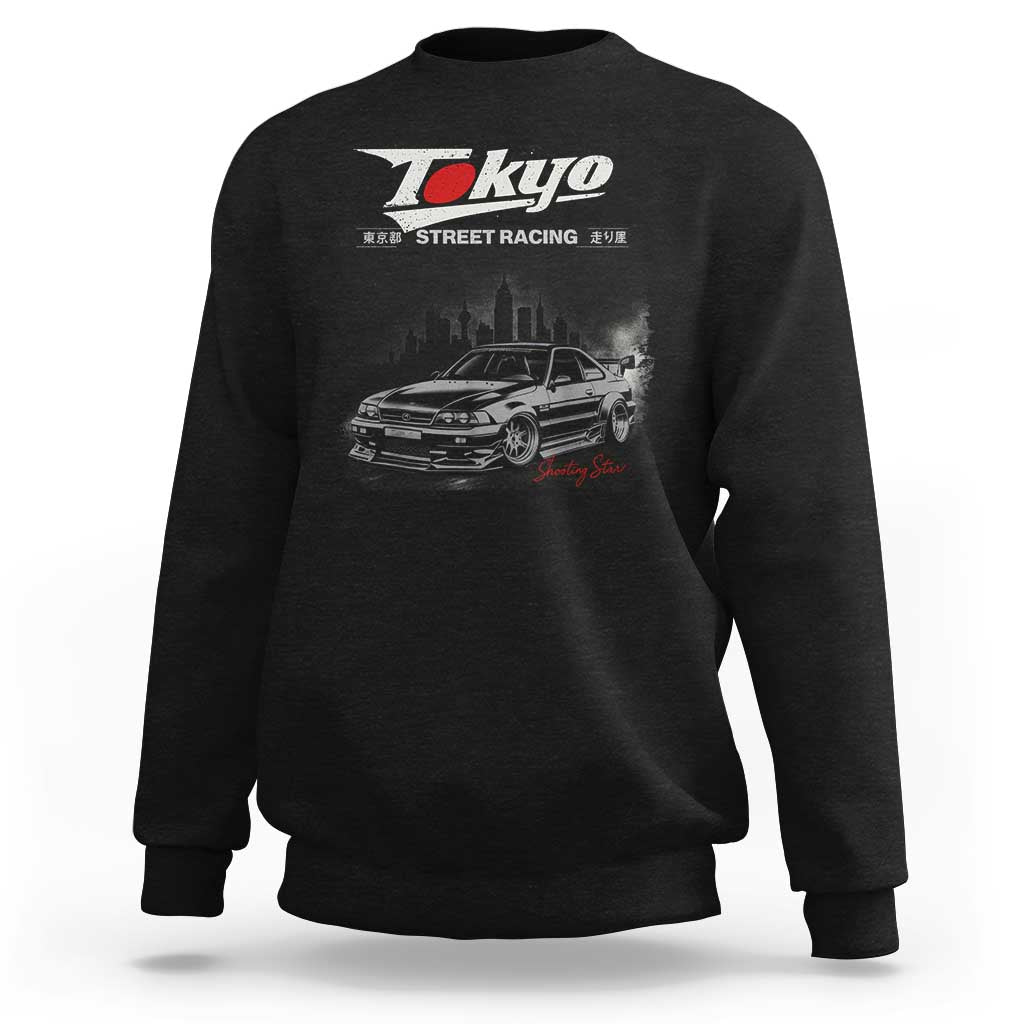 Retro JDM Drift Car Sweatshirt Japanese Tokyo Japan Drifting Race Car - Wonder Print Shop
