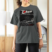 Retro JDM Drift Car T Shirt For Women Japanese Tokyo Japan Drifting Race Car - Wonder Print Shop