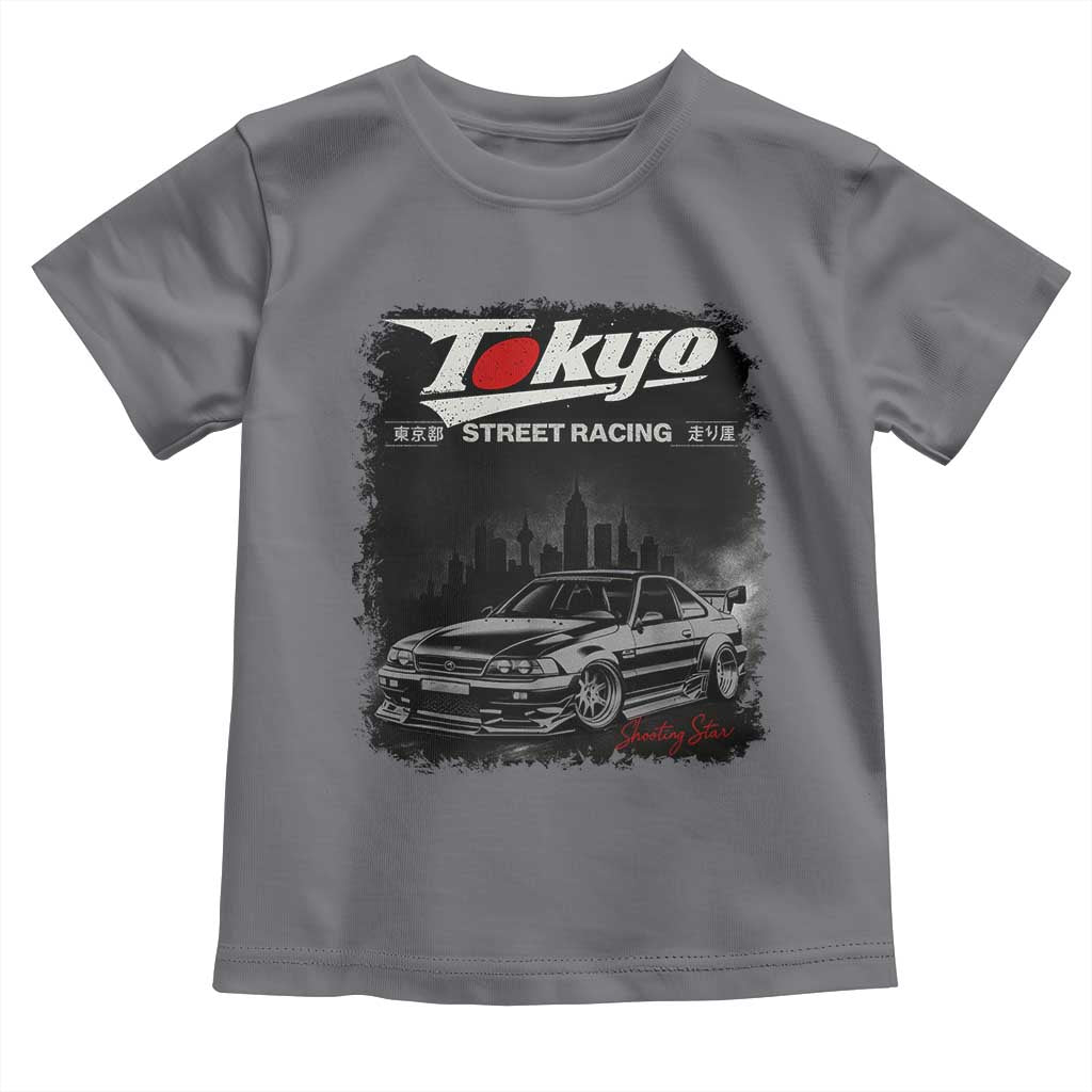 Retro JDM Drift Car Toddler T Shirt Japanese Tokyo Japan Drifting Race Car - Wonder Print Shop