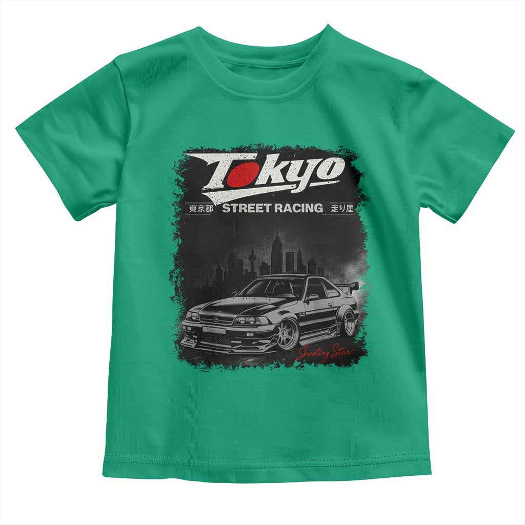 Retro JDM Drift Car Toddler T Shirt Japanese Tokyo Japan Drifting Race Car - Wonder Print Shop