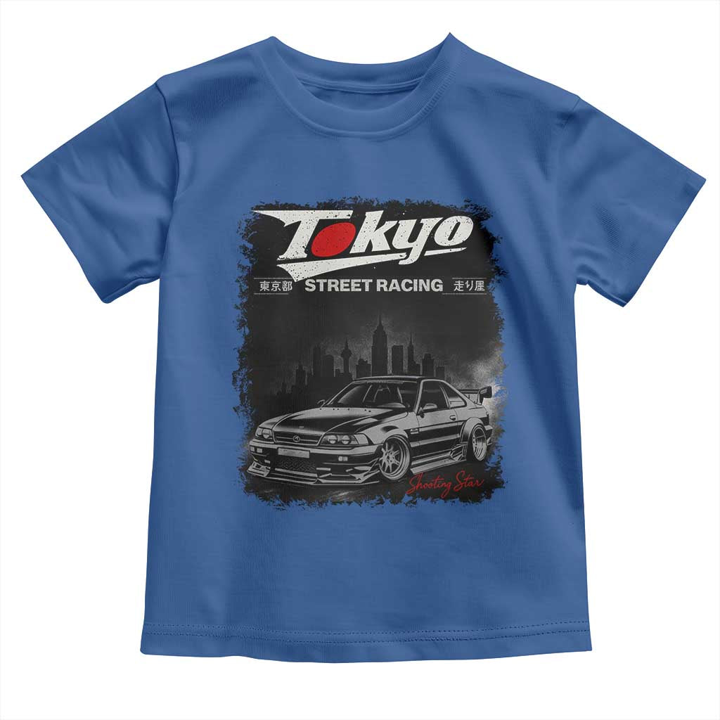 Retro JDM Drift Car Toddler T Shirt Japanese Tokyo Japan Drifting Race Car - Wonder Print Shop