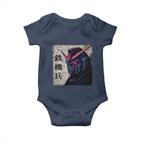 Japanese Mecha Robot Baby Onesie Samurai Inspired Futuristic Kanji Design