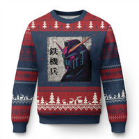 Japanese Mecha Robot Ugly Christmas Sweater Samurai Inspired Futuristic Kanji Design