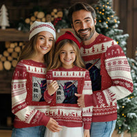 Japanese Mecha Robot Ugly Christmas Sweater Samurai Inspired Futuristic Kanji Design