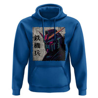 Japanese Mecha Robot Hoodie Samurai Inspired Futuristic Kanji Design