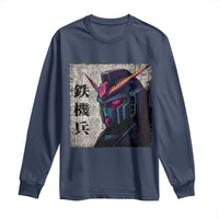 Japanese Mecha Robot Long Sleeve Shirt Samurai Inspired Futuristic Kanji Design