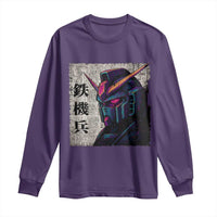 Japanese Mecha Robot Long Sleeve Shirt Samurai Inspired Futuristic Kanji Design