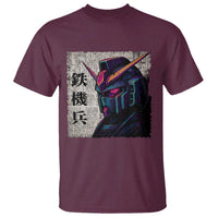 Japanese Mecha Robot T Shirt Samurai Inspired Futuristic Kanji Design
