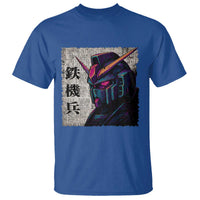 Japanese Mecha Robot T Shirt Samurai Inspired Futuristic Kanji Design
