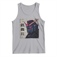 Japanese Mecha Robot Tank Top Samurai Inspired Futuristic Kanji Design