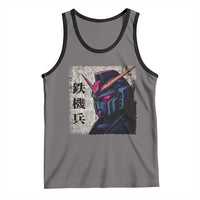 Japanese Mecha Robot Tank Top Samurai Inspired Futuristic Kanji Design