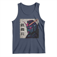 Japanese Mecha Robot Tank Top Samurai Inspired Futuristic Kanji Design
