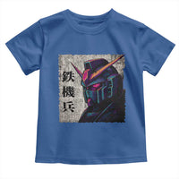 Japanese Mecha Robot Toddler T Shirt Samurai Inspired Futuristic Kanji Design
