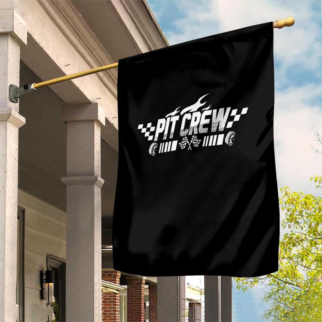 Pit Crew Garden Flag Race Car Family Racing Birthday Hosting Parties - Wonder Print Shop