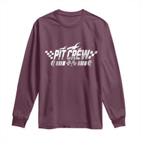 Pit Crew Long Sleeve Shirt Race Car Family Racing Birthday Hosting Parties - Wonder Print Shop