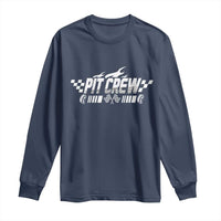 Pit Crew Long Sleeve Shirt Race Car Family Racing Birthday Hosting Parties - Wonder Print Shop