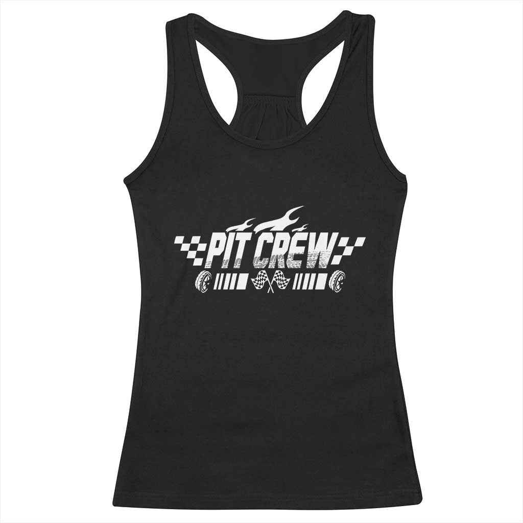 Pit Crew Racerback Tank Top Race Car Family Racing Birthday Hosting Parties - Wonder Print Shop