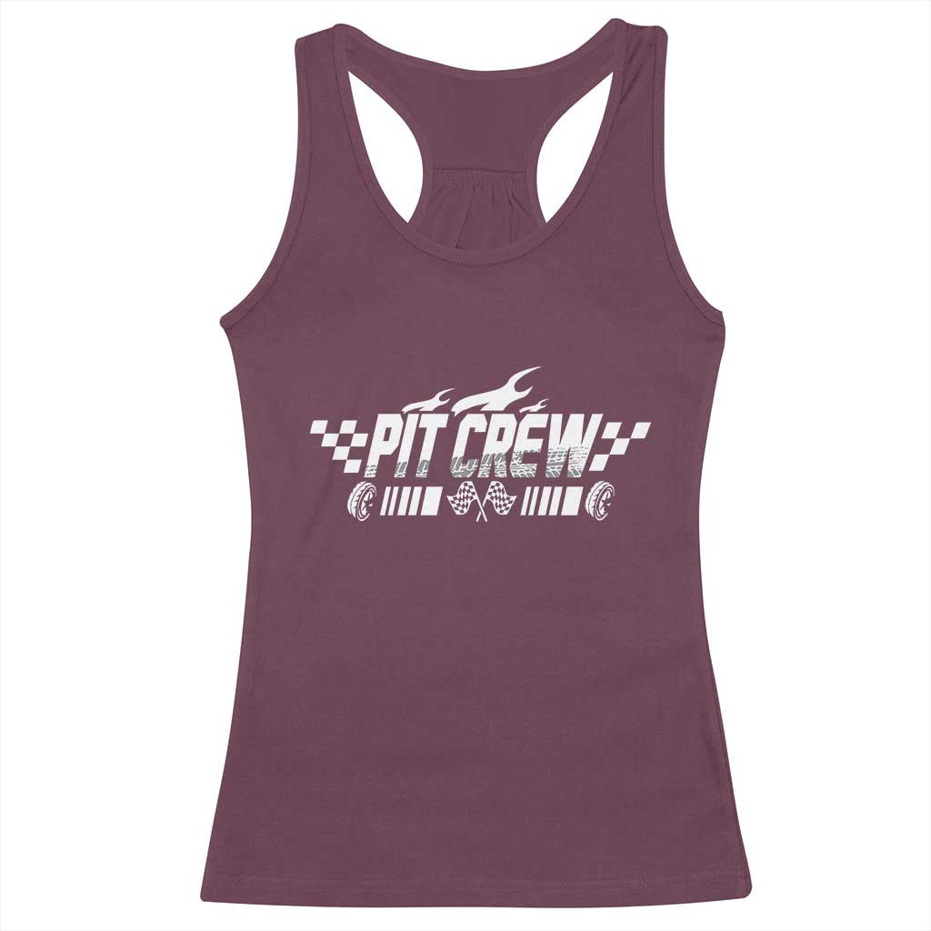 Pit Crew Racerback Tank Top Race Car Family Racing Birthday Hosting Parties - Wonder Print Shop
