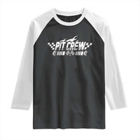 Pit Crew Raglan Shirt Race Car Family Racing Birthday Hosting Parties - Wonder Print Shop