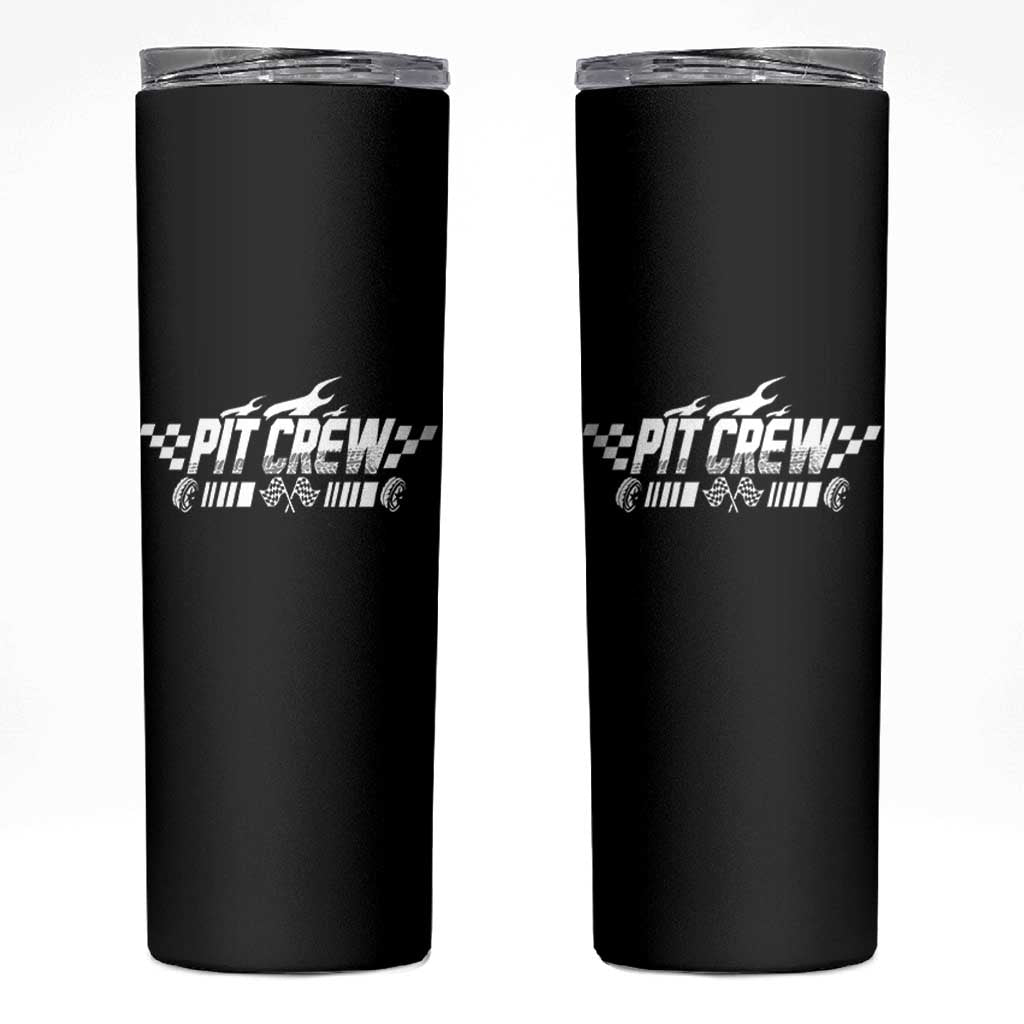 Pit Crew Skinny Tumbler Race Car Family Racing Birthday Hosting Parties - Wonder Print Shop