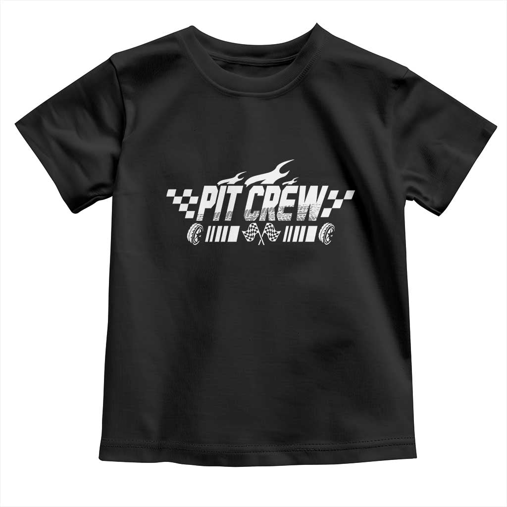 Pit Crew Toddler T Shirt Race Car Family Racing Birthday Hosting Parties - Wonder Print Shop