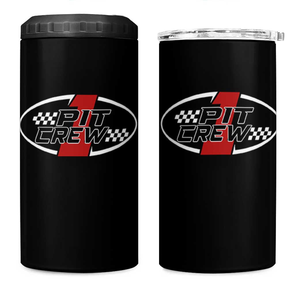 Pit Crew 4 in 1 Can Cooler Tumbler Race Car Racing Birthday Hosting Parties - Wonder Print Shop