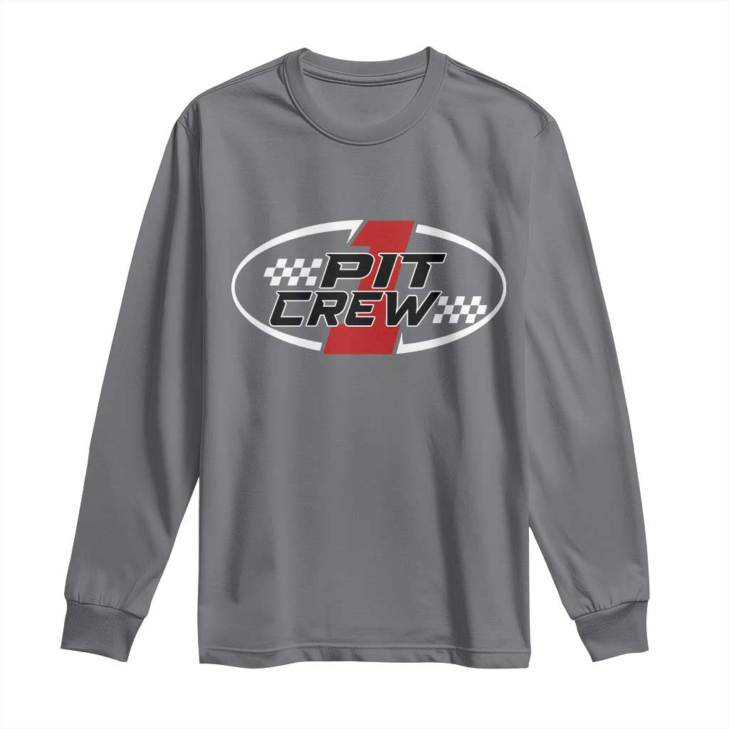 Pit Crew Long Sleeve Shirt Race Car Racing Birthday Hosting Parties - Wonder Print Shop
