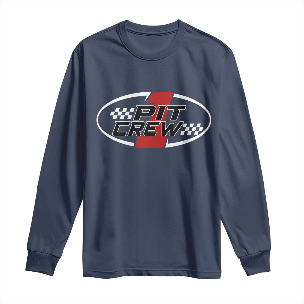 Pit Crew Long Sleeve Shirt Race Car Racing Birthday Hosting Parties - Wonder Print Shop
