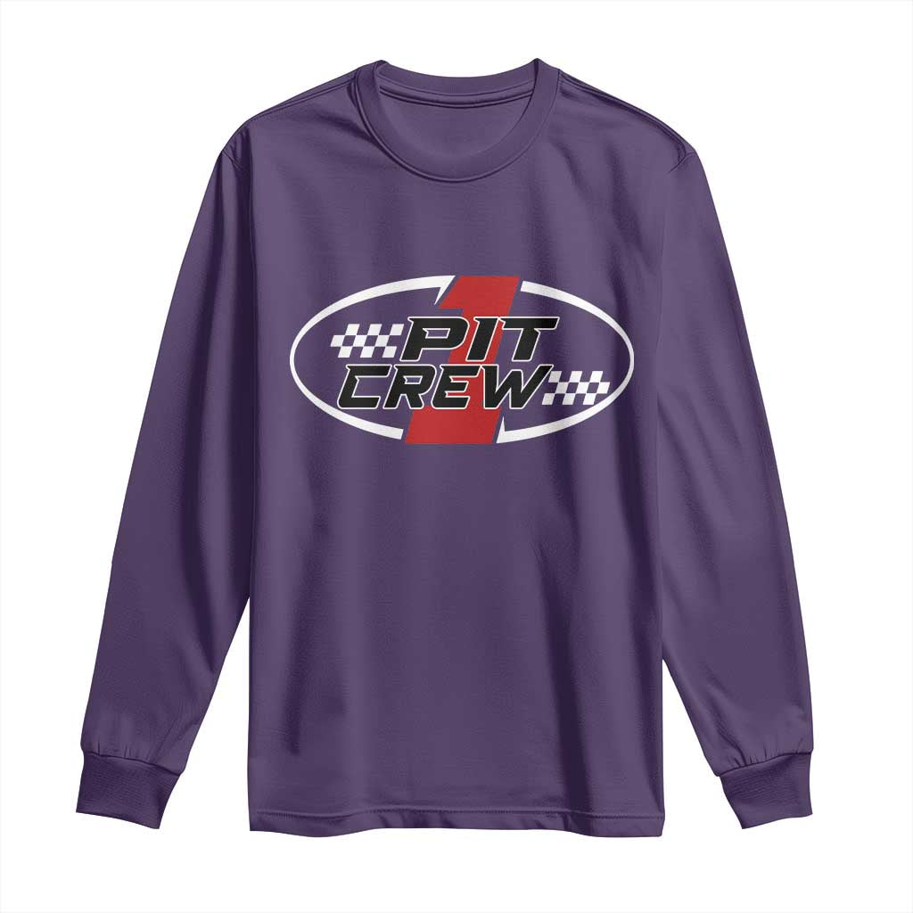 Pit Crew Long Sleeve Shirt Race Car Racing Birthday Hosting Parties - Wonder Print Shop