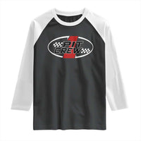 Pit Crew Raglan Shirt Race Car Racing Birthday Hosting Parties - Wonder Print Shop