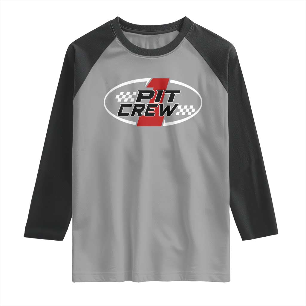 Pit Crew Raglan Shirt Race Car Racing Birthday Hosting Parties - Wonder Print Shop