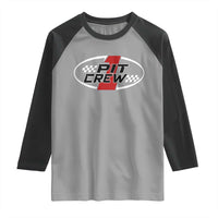 Pit Crew Raglan Shirt Race Car Racing Birthday Hosting Parties - Wonder Print Shop
