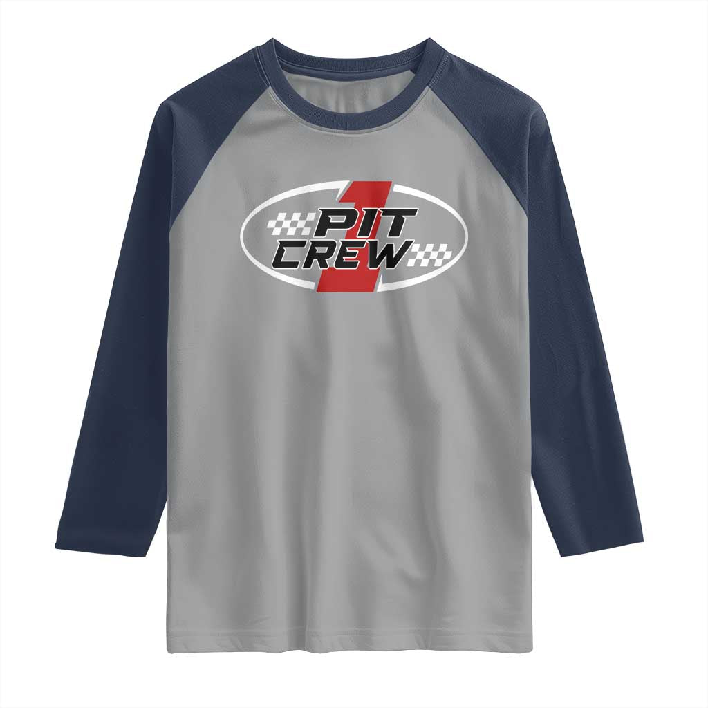 Pit Crew Raglan Shirt Race Car Racing Birthday Hosting Parties - Wonder Print Shop