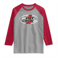 Pit Crew Raglan Shirt Race Car Racing Birthday Hosting Parties - Wonder Print Shop