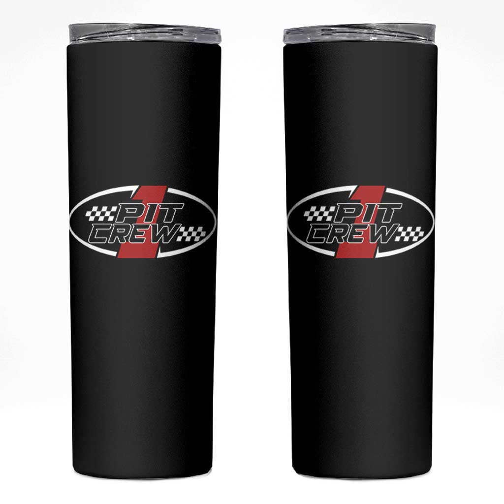 Pit Crew Skinny Tumbler Race Car Racing Birthday Hosting Parties - Wonder Print Shop