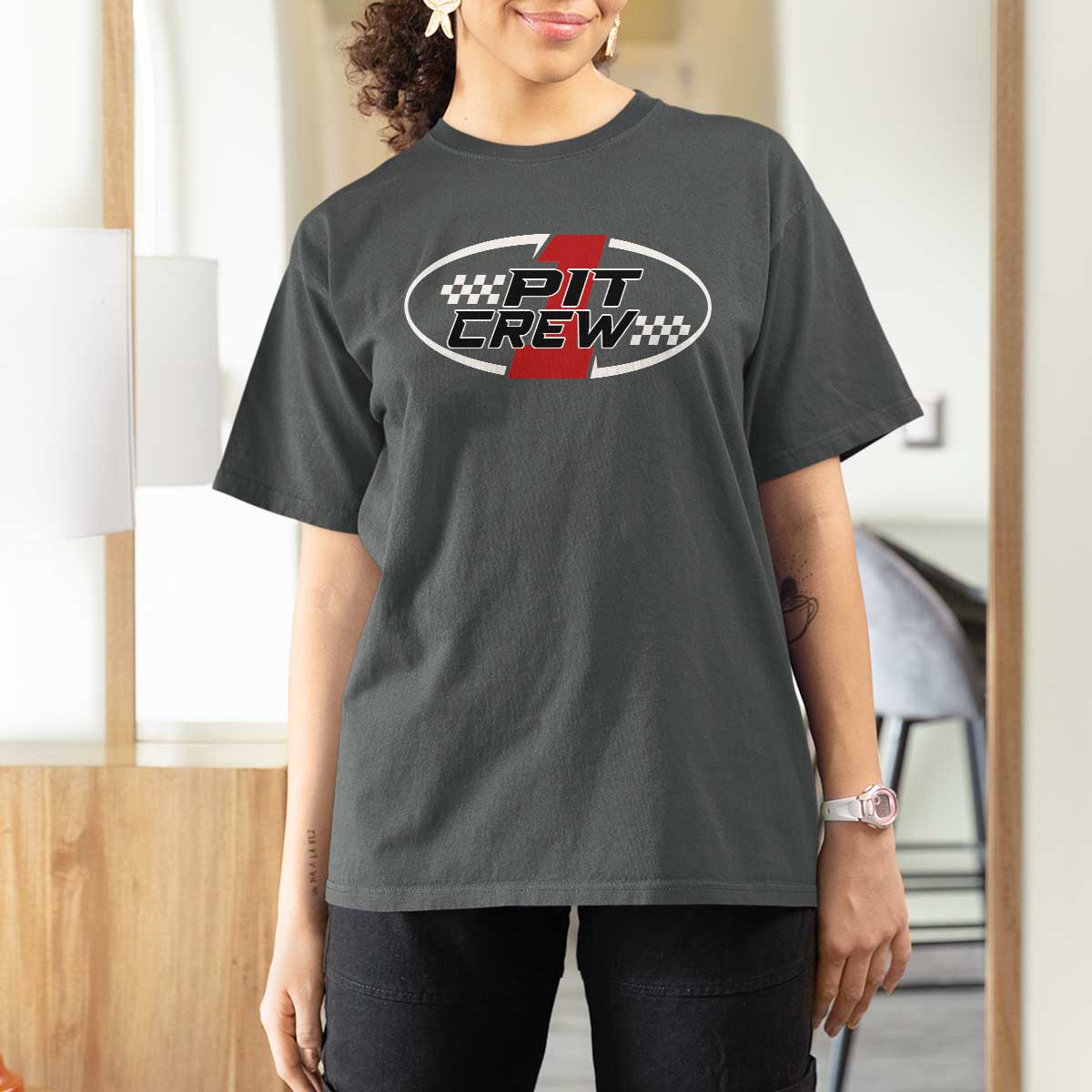 Pit Crew T Shirt For Women Race Car Racing Birthday Hosting Parties - Wonder Print Shop