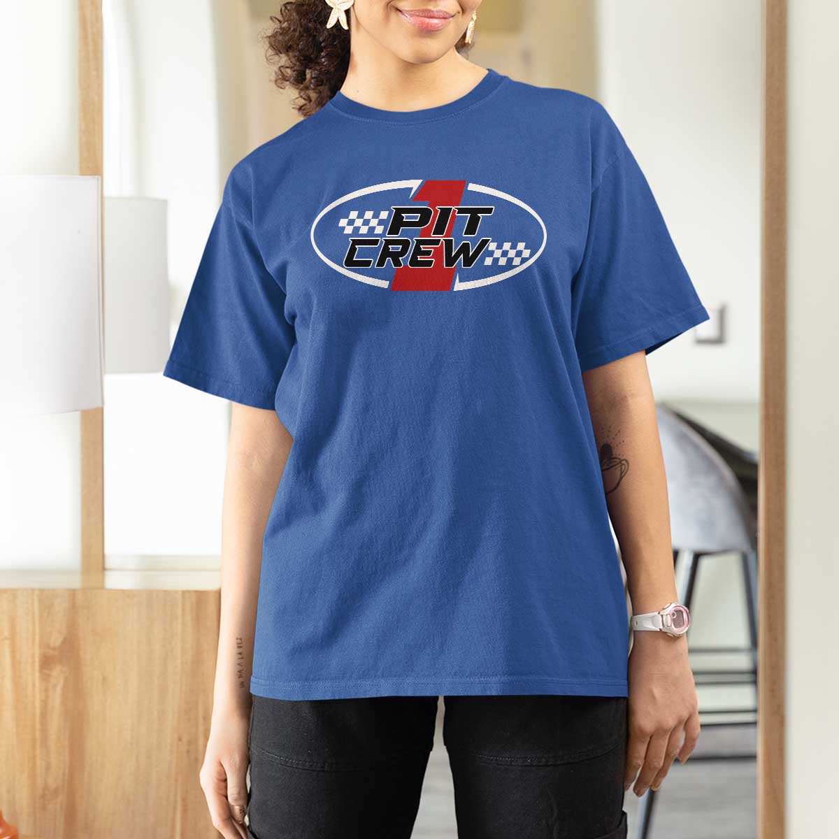 Pit Crew T Shirt For Women Race Car Racing Birthday Hosting Parties - Wonder Print Shop