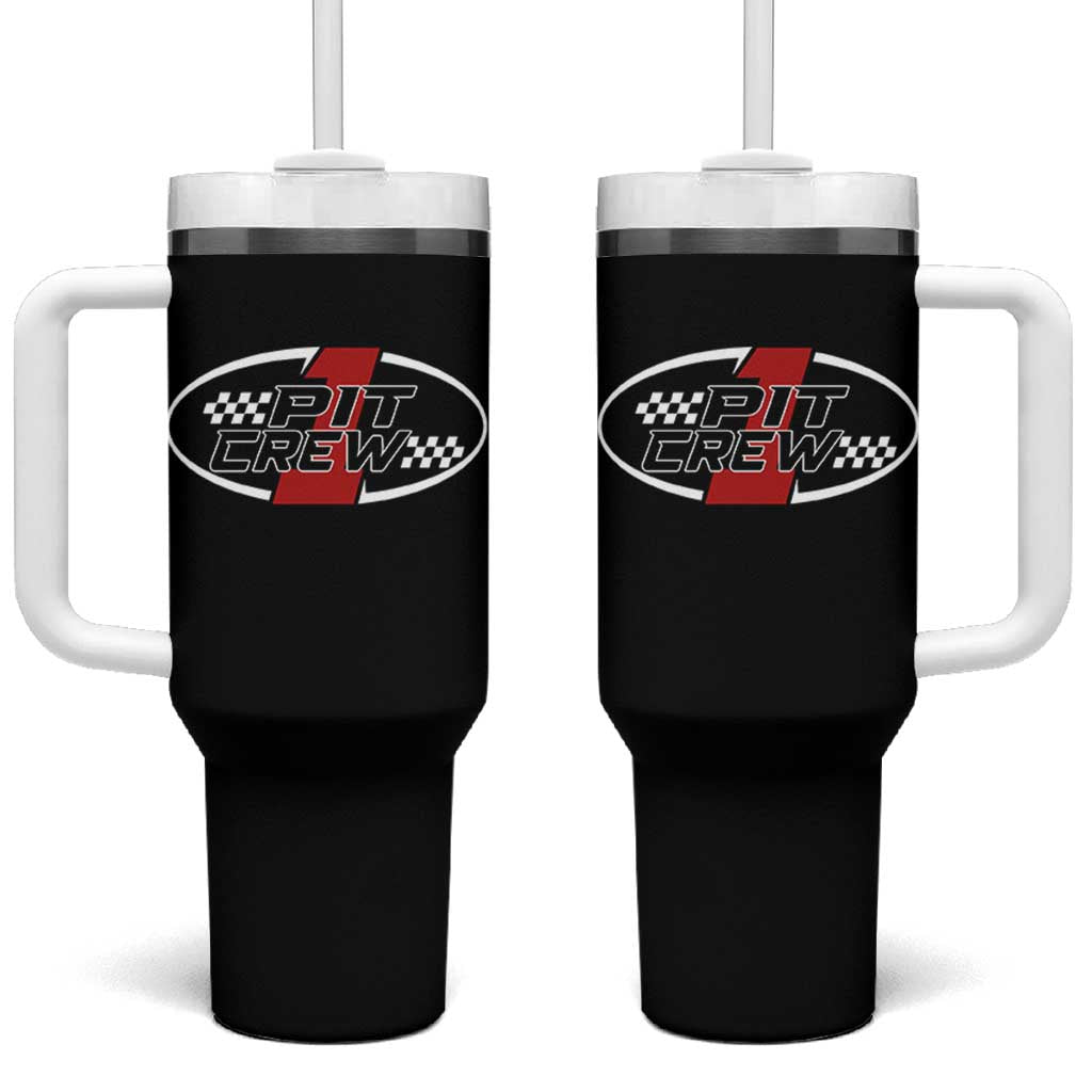 Pit Crew Tumbler With Handle Race Car Racing Birthday Hosting Parties - Wonder Print Shop