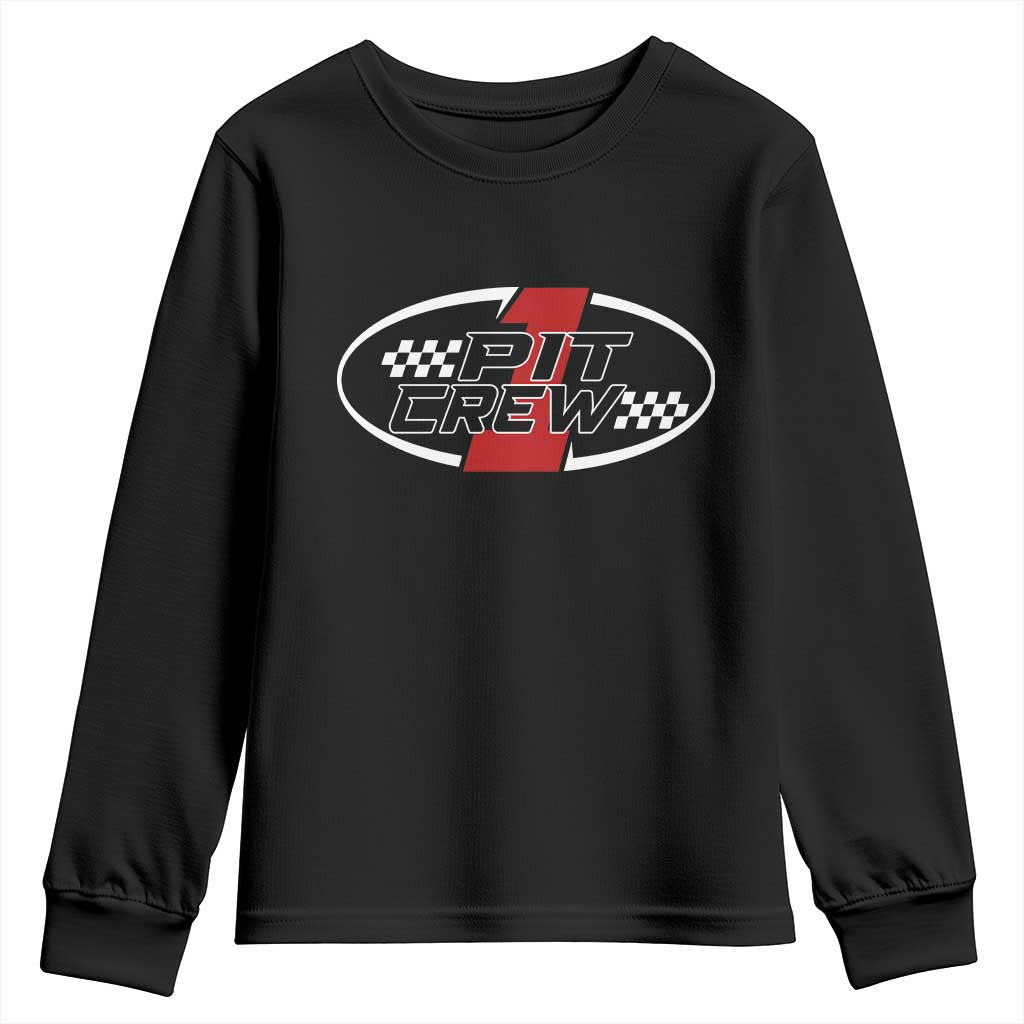 Pit Crew Youth Sweatshirt Race Car Racing Birthday Hosting Parties - Wonder Print Shop
