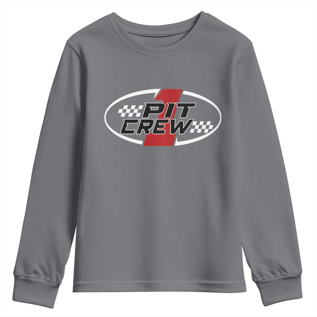 Pit Crew Youth Sweatshirt Race Car Racing Birthday Hosting Parties - Wonder Print Shop
