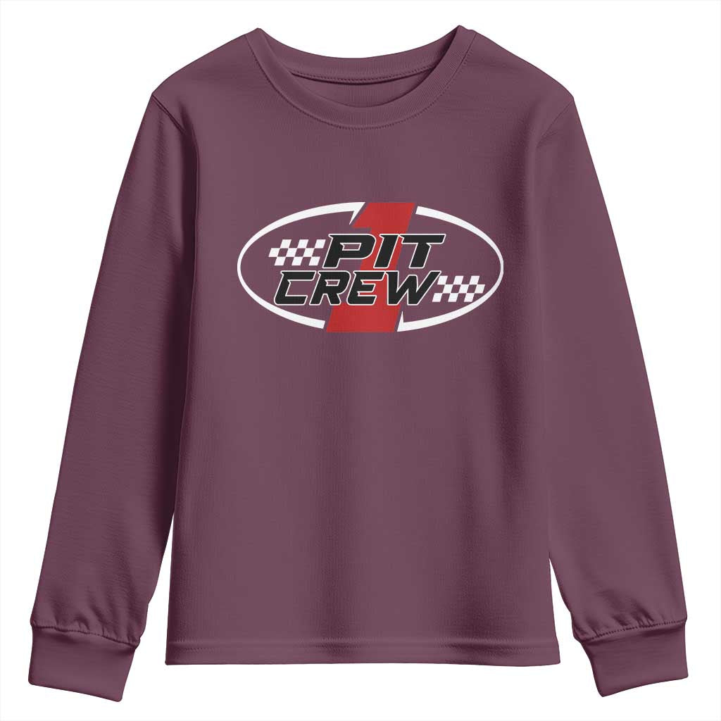 Pit Crew Youth Sweatshirt Race Car Racing Birthday Hosting Parties - Wonder Print Shop