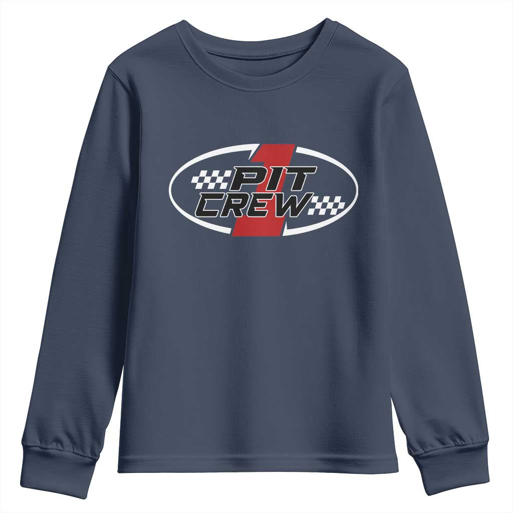 Pit Crew Youth Sweatshirt Race Car Racing Birthday Hosting Parties - Wonder Print Shop