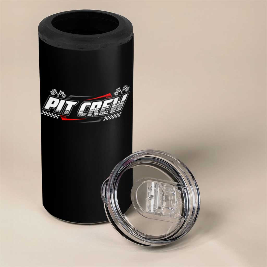Pit Crew 4 in 1 Can Cooler Tumbler Race Car Family Racing Birthday Parties - Wonder Print Shop