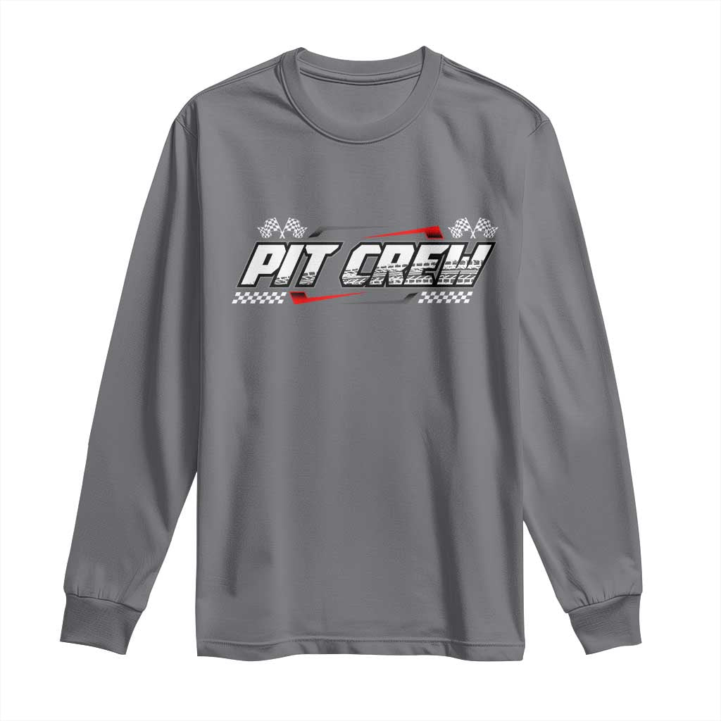Pit Crew Long Sleeve Shirt Race Car Family Racing Birthday Parties - Wonder Print Shop