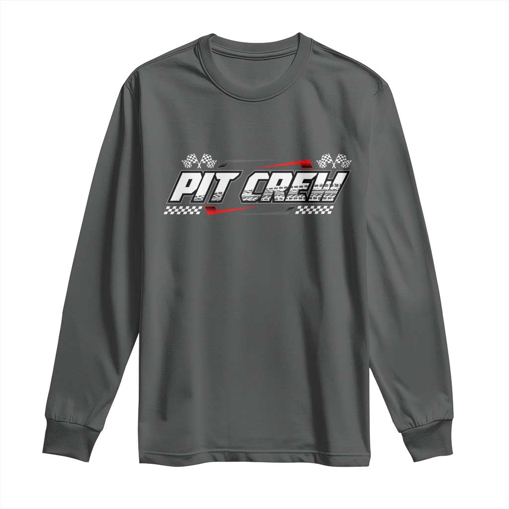 Pit Crew Long Sleeve Shirt Race Car Family Racing Birthday Parties - Wonder Print Shop