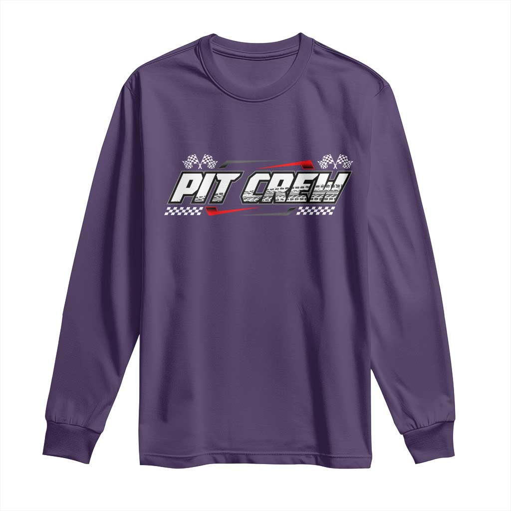 Pit Crew Long Sleeve Shirt Race Car Family Racing Birthday Parties - Wonder Print Shop